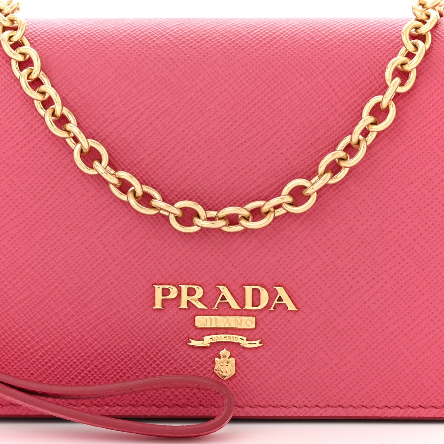 Saffiano Metal Mini Flap Crossbody Wristlet Bag Peonia