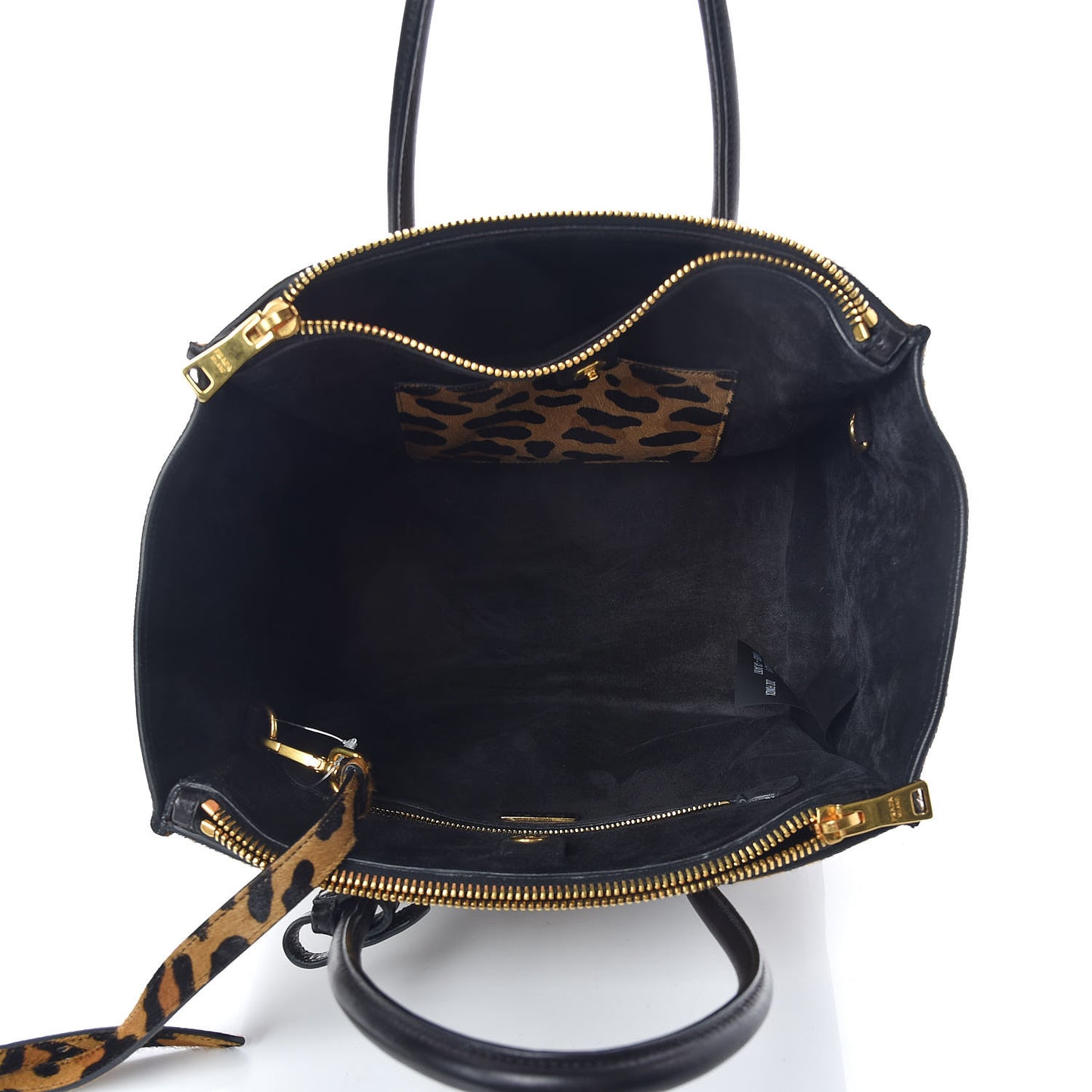Cavallino Leopard Print Twin Pocket Tote