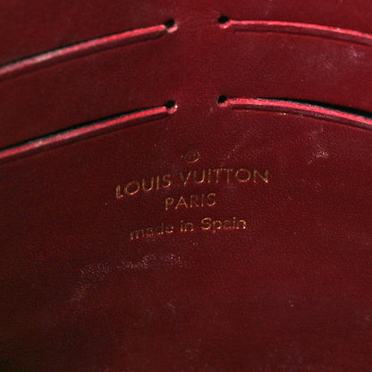 Louis Vuitton Damier Ebene Vavin Chain Wallet Red 5 of 8