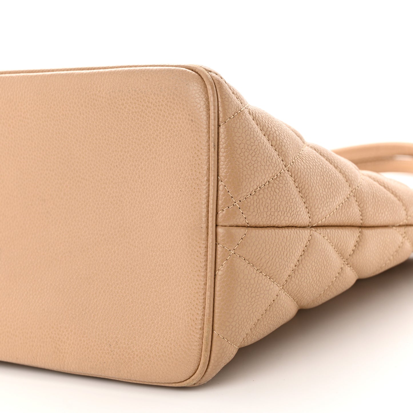 Caviar Quilted Medallion Tote Beige