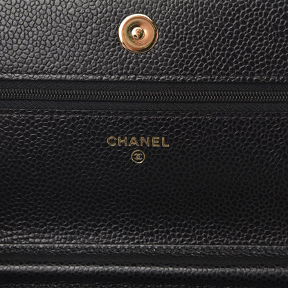 Chanel Caviar Quilted Wallet On Chain WOC Black 6 of 12