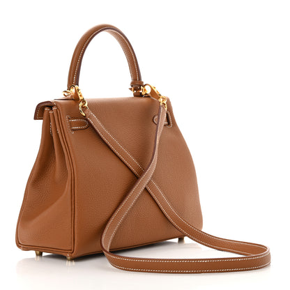 Hermes Togo Kelly Retourne 25 Gold 3 of 13