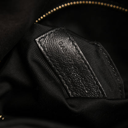 Saint Laurent Lambskin Quilted Small Loulou Puffer Monogram Chain Satchel Black 7 of 13