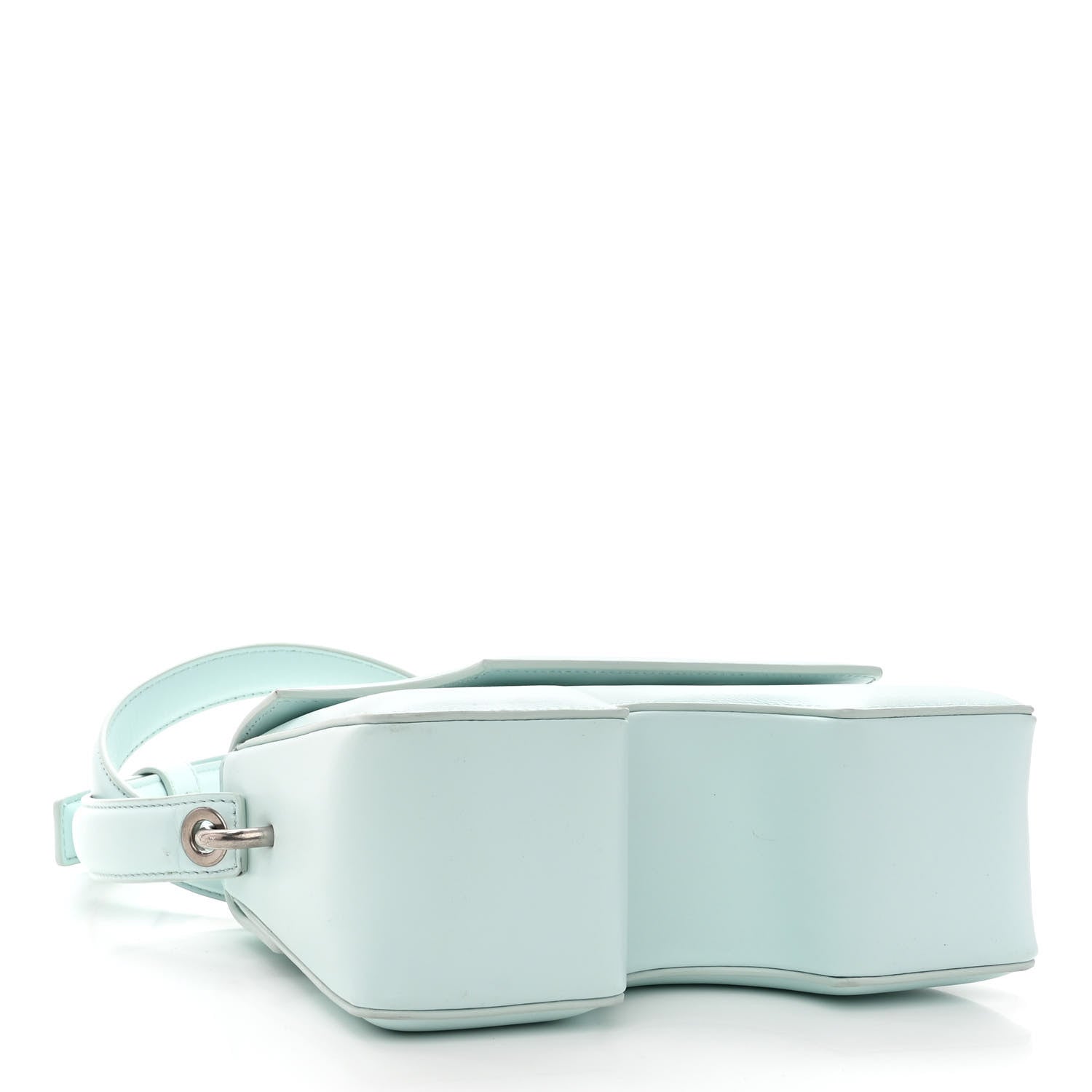 Off-White Calfskin Burrow 22 Shoulder Bag Light Blue 4 of 9