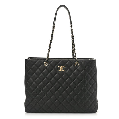 Chanel Caviar Quilted Large CC Shopping Tote Black 1 of 10