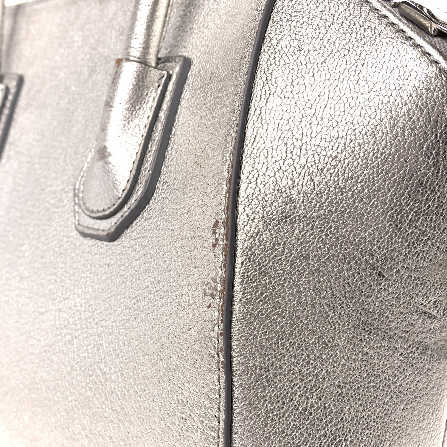 Givenchy Metallic Sugar Goatskin Small Antigona Silver 18 of 18