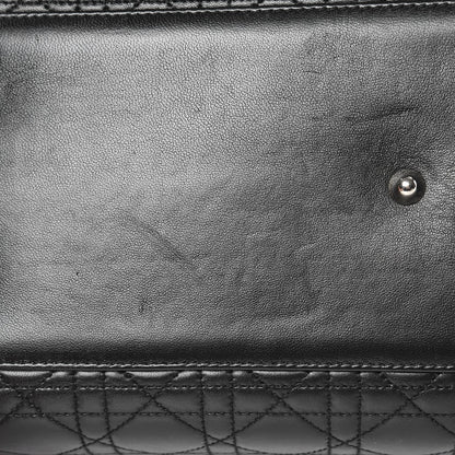 Christian Dior Lambskin Cannage Large Soft Lady Dior Shopping Tote Black 6 of 17