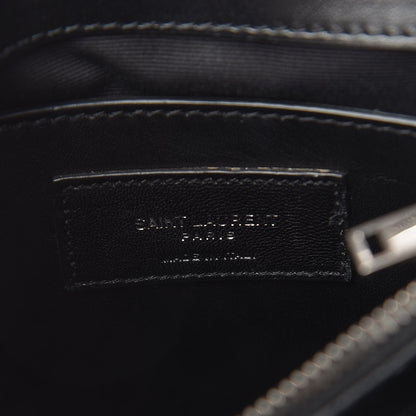 Saint Laurent Calfskin Y Quilted Monogram Small Charm Loulou Chain Satchel Black 6 of 10