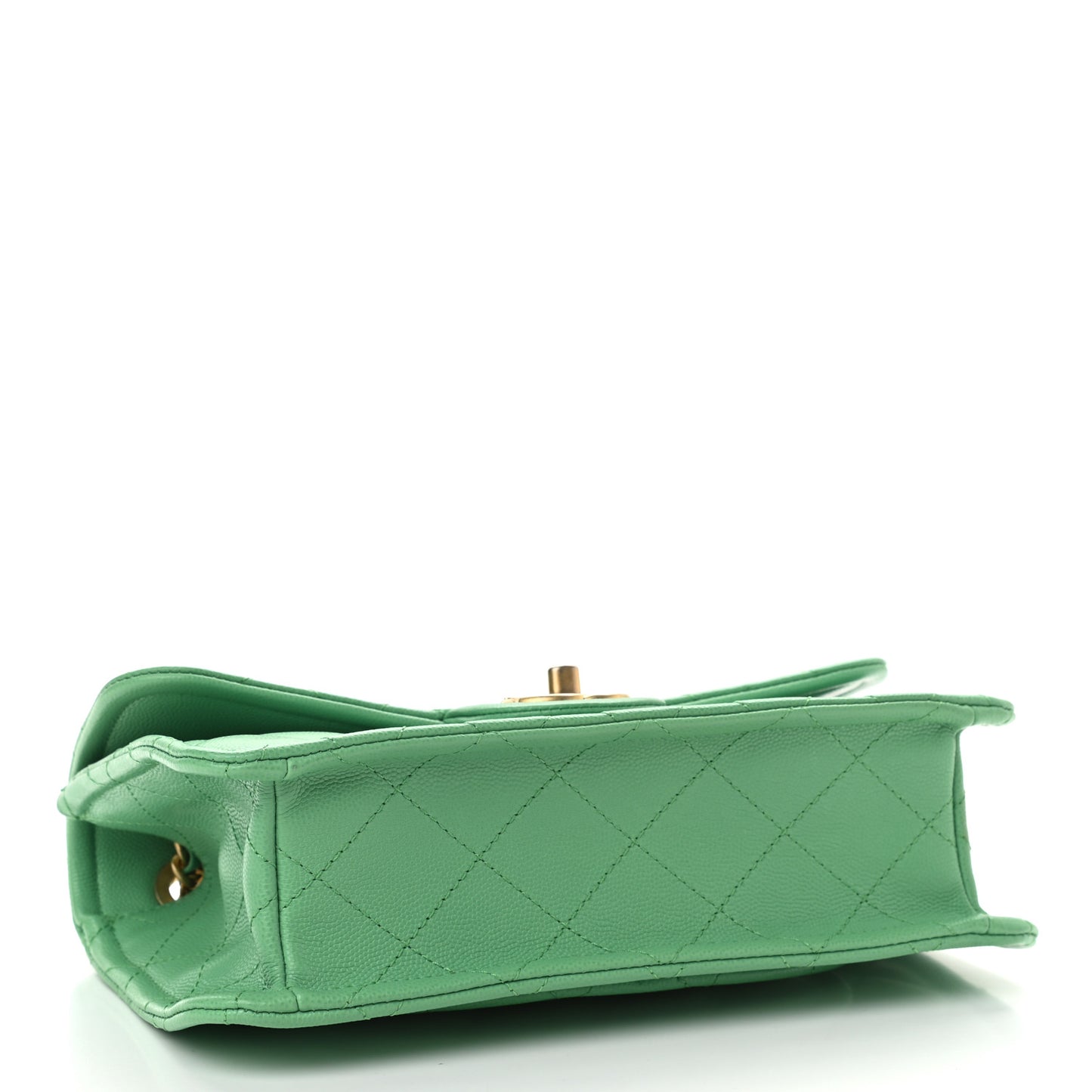 Caviar Quilted Medium Sweet Classic Flap Green