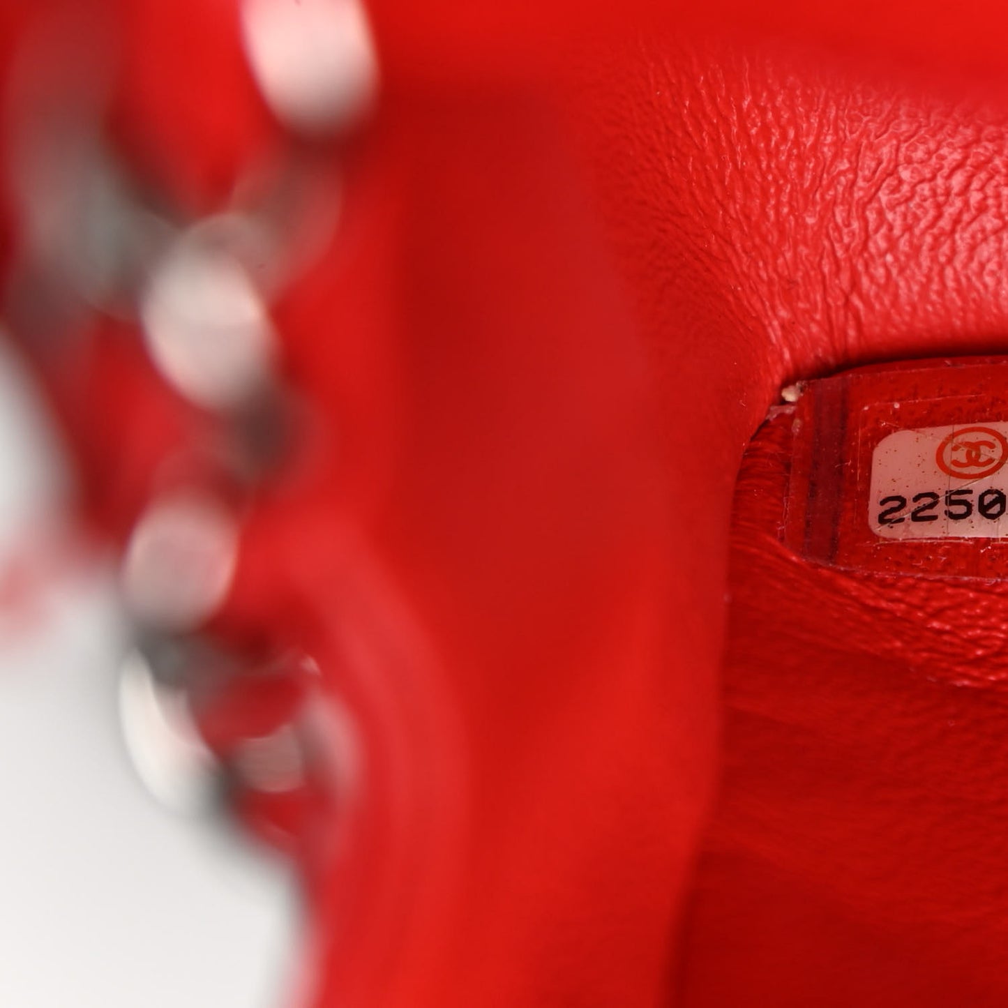Lambskin Quilted Mini Square Flap Red