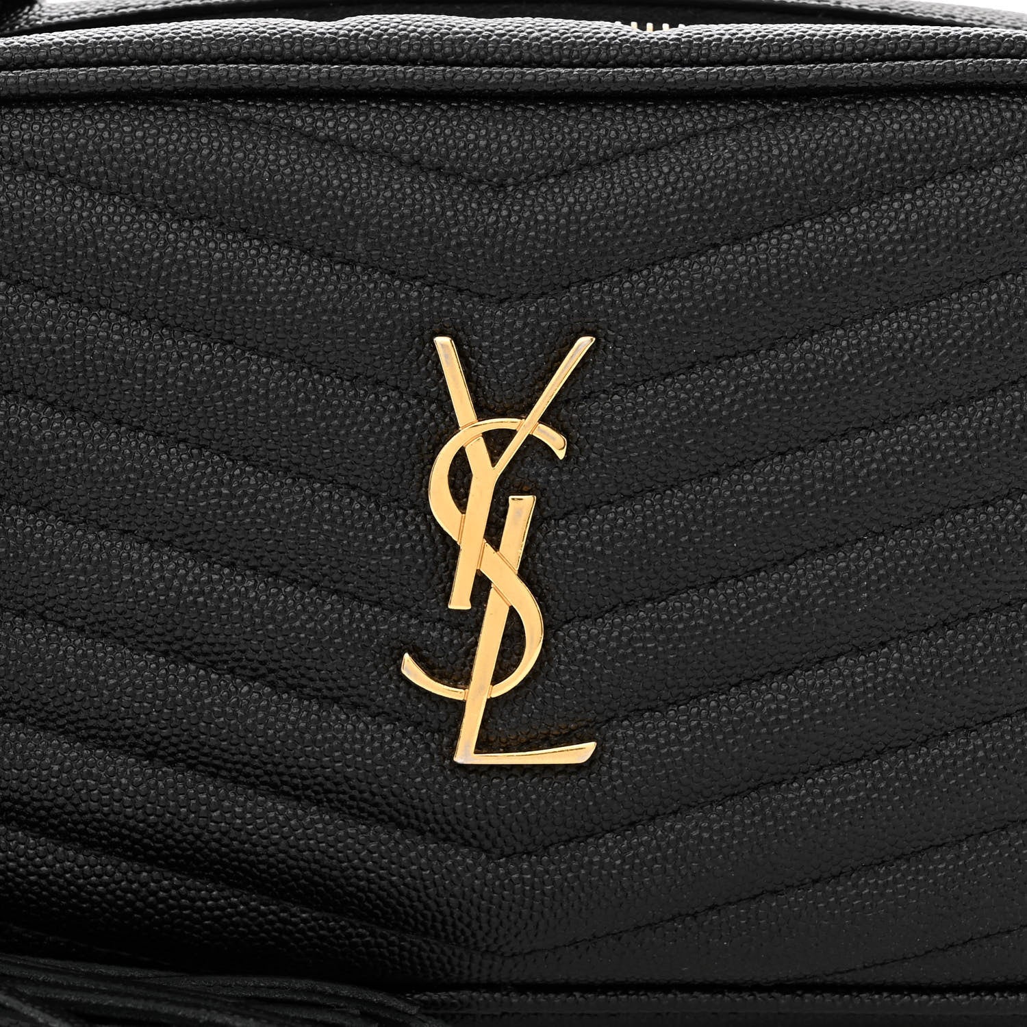 Saint Laurent Grain De Poudre Matelasse Monogram Mini Lou Camera Bag Black 8 of 14
