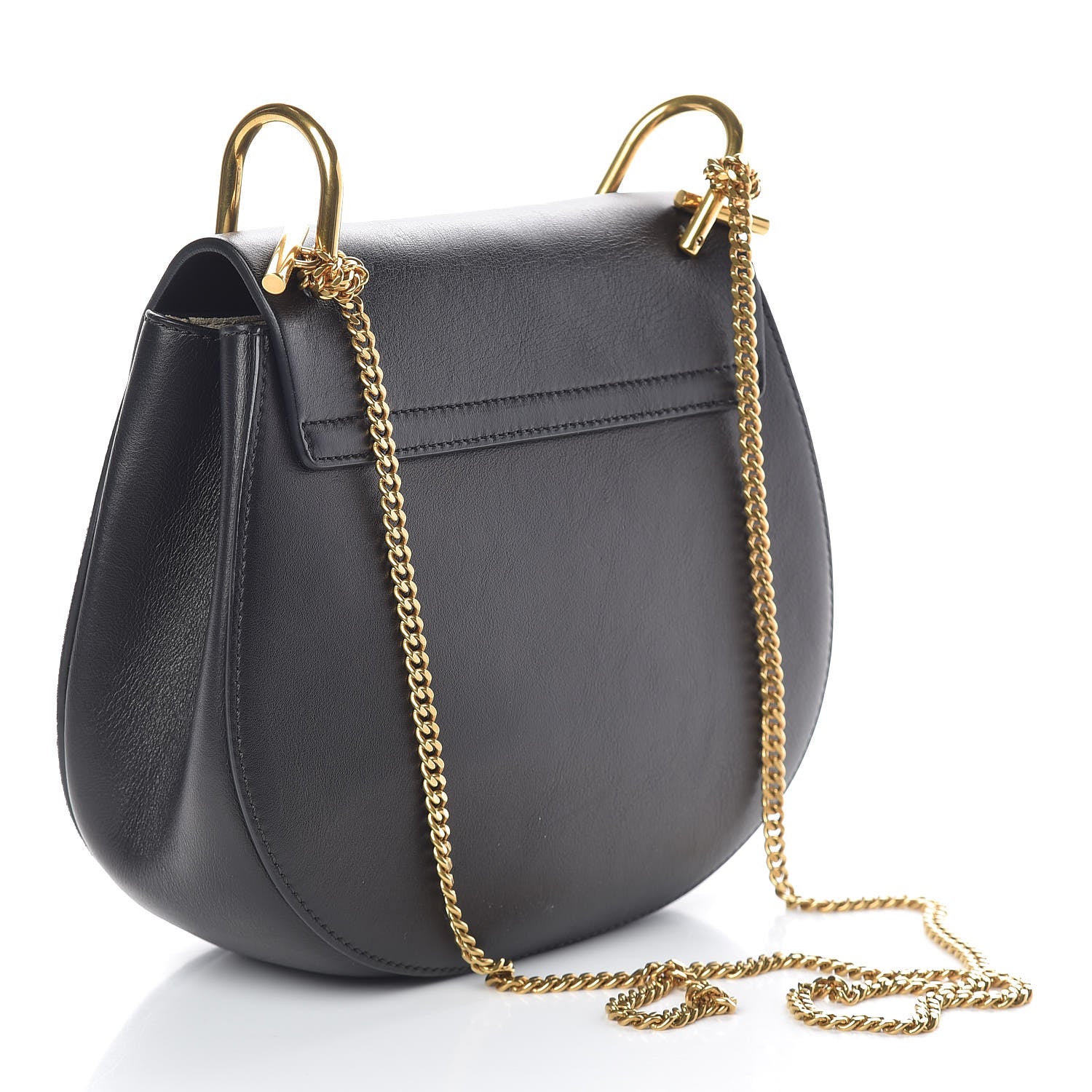 Chloe Suede Calfskin Wonder Woman Patchwork Drew Shoulder Bag Black 3 of 9