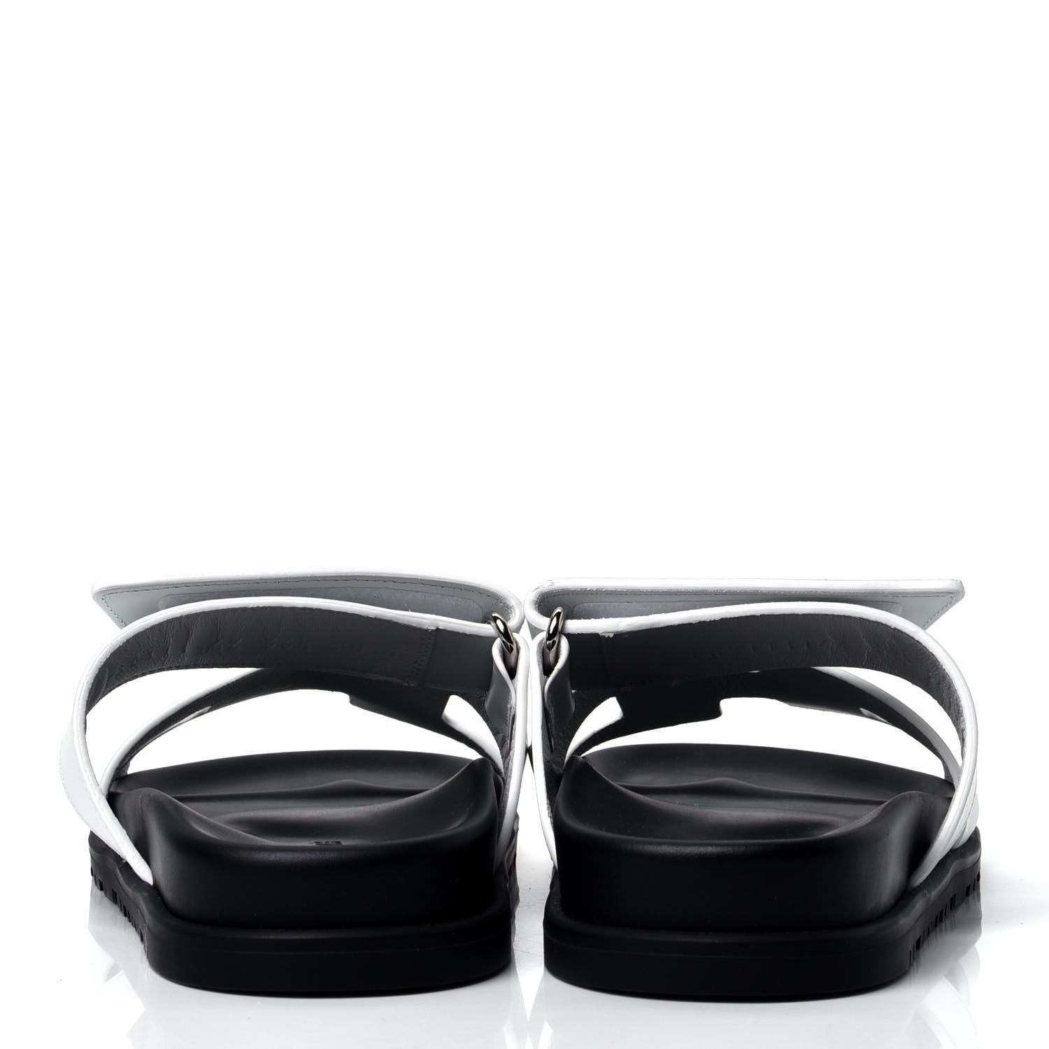Hermes Calfskin Womens Chypre Sandals 36.5 White 4 of 6
