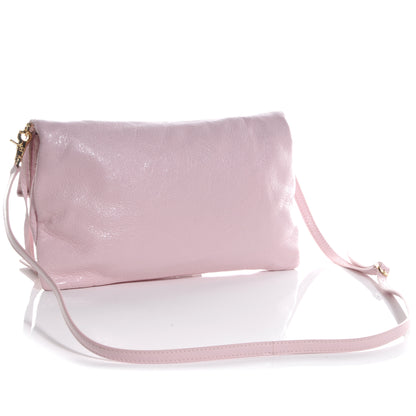 Balenciaga Agneau Giant 12 Gold Hardware Envelope Strap Clutch Rose Poudre 3 of 8