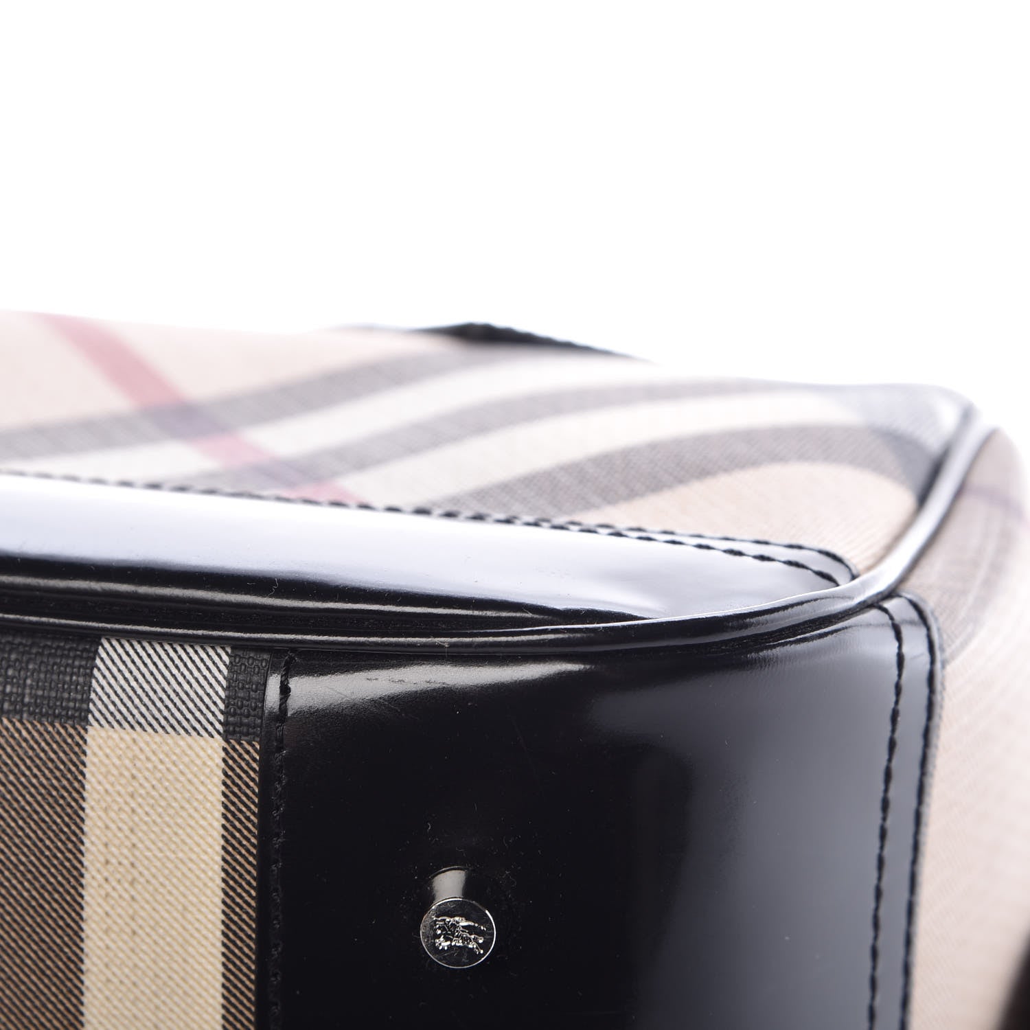Burberry Supernova Check Patent Bowling Bag Black 357264 – FASHIONPHILE