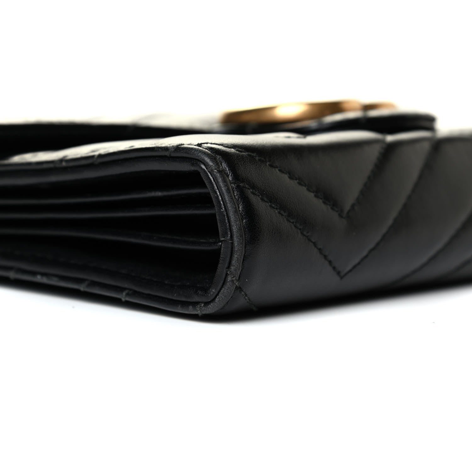 Gucci Calfskin Matelasse GG Marmont Chain Wallet Black 7 of 7