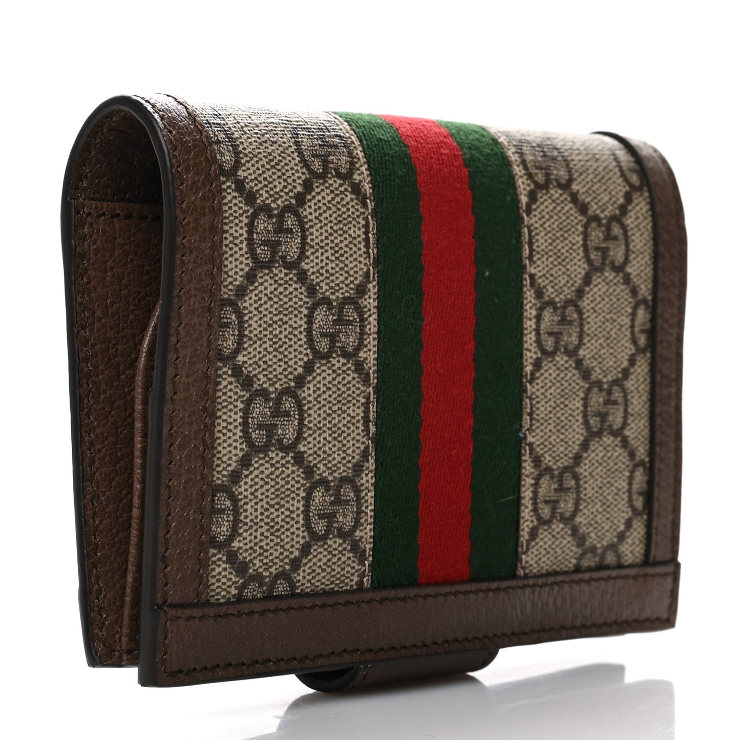 GG Supreme Monogram Web Ophidia Passport Case Beige New Acero