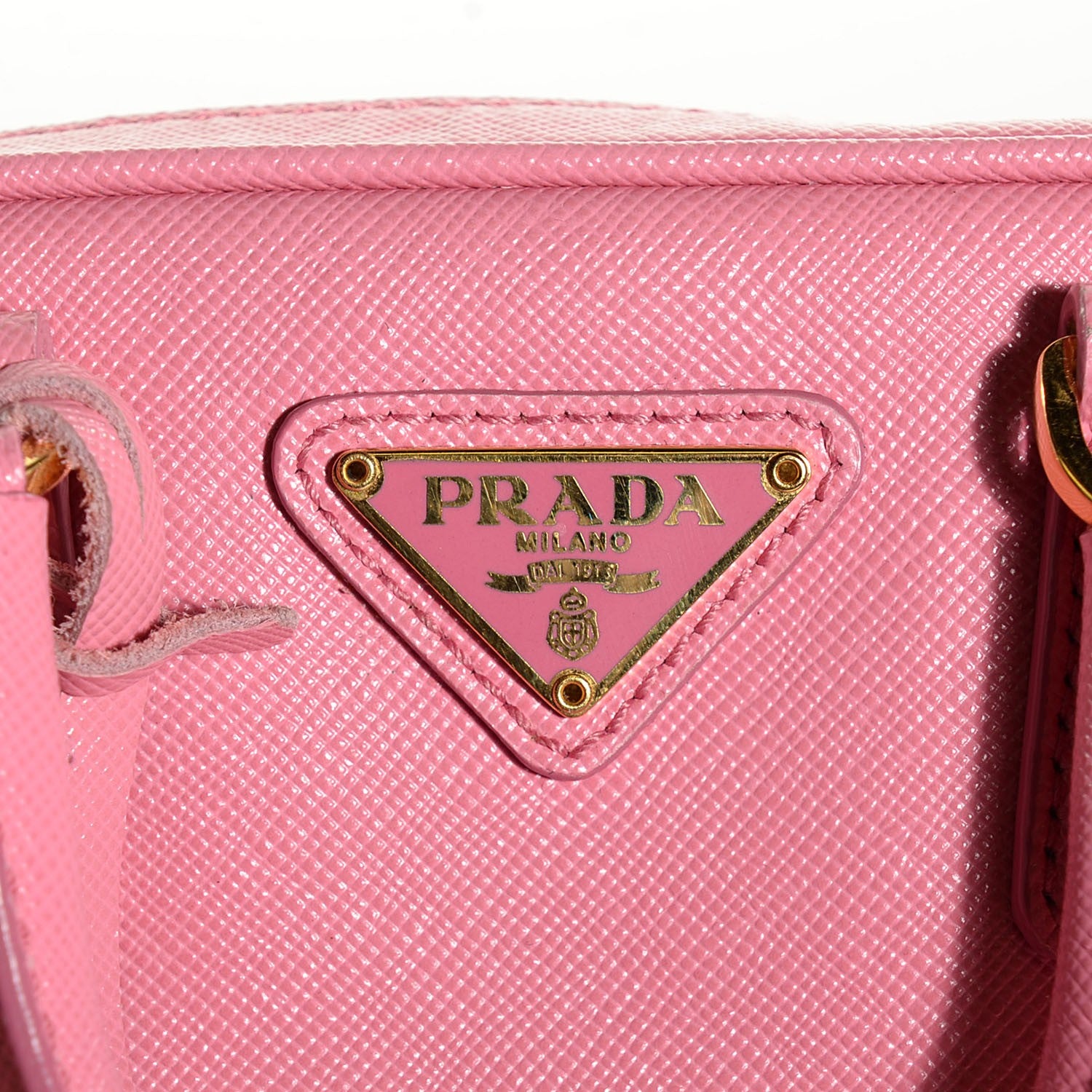 Prada Saffiano Lux Mini Top Handle Crossbody Bag Geranio 6 of 11