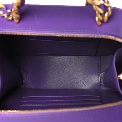 Chanel Lambskin Quilted Top Handle Small Vanity Case Purple 5 of 9