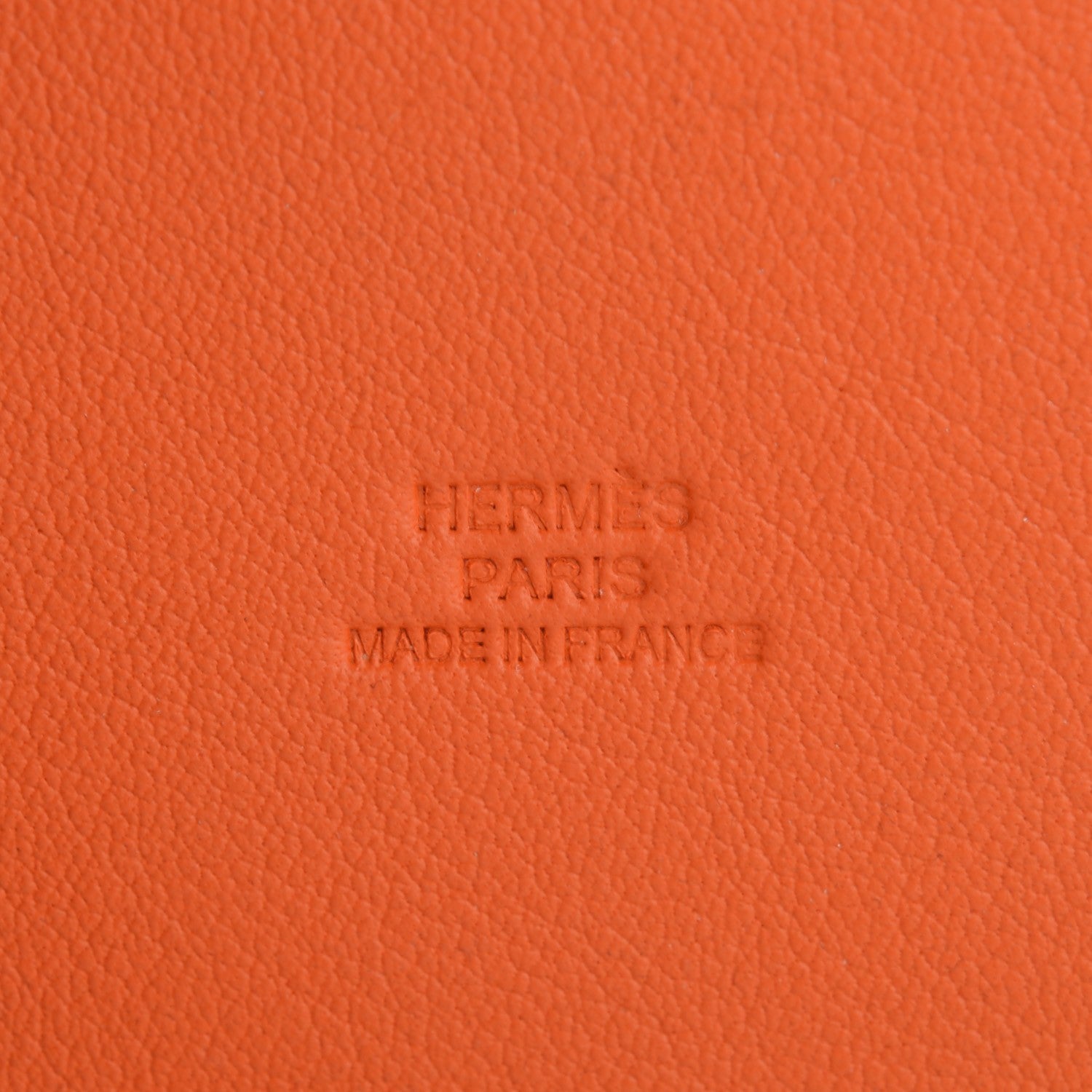 Hermes Taurillon Lisse Vache Velvet Evelyn Pencil Holder Etoupe Potiron 5 of 7