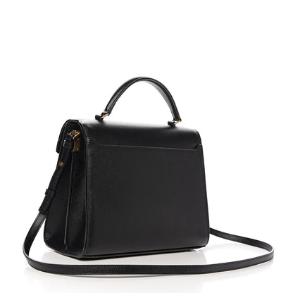 Saint Laurent Grain de Poudre Medium Classic Monogram Cassandra Top Handle Black Rouge Legion 2 of 10