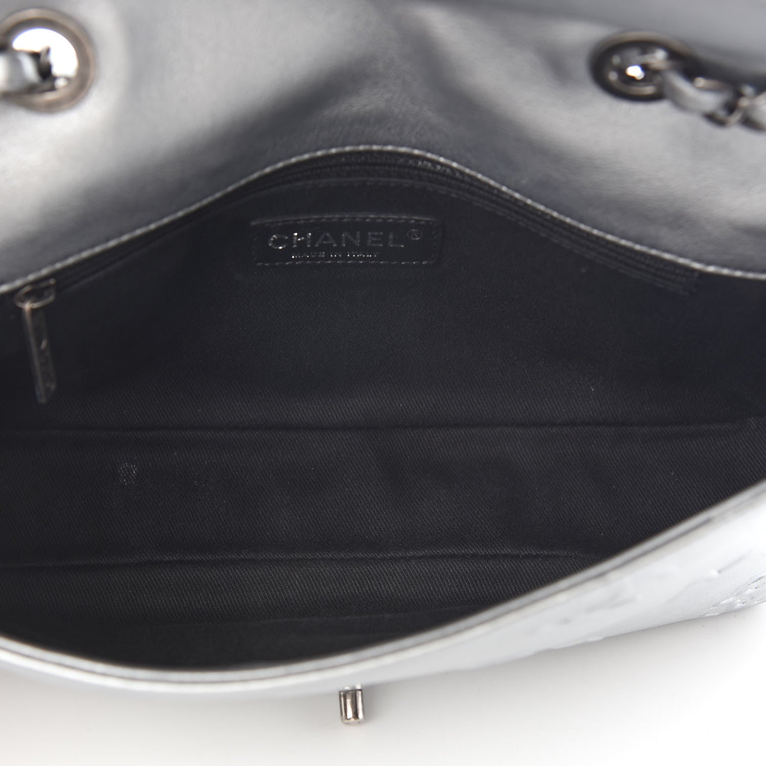 Chanel Metallic Lambskin Symbols Medium Single Flap Silver 5 of 9