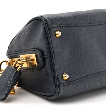 Prada Saffiano Lux Mini Boston Crossbody Bag Black 9 of 11