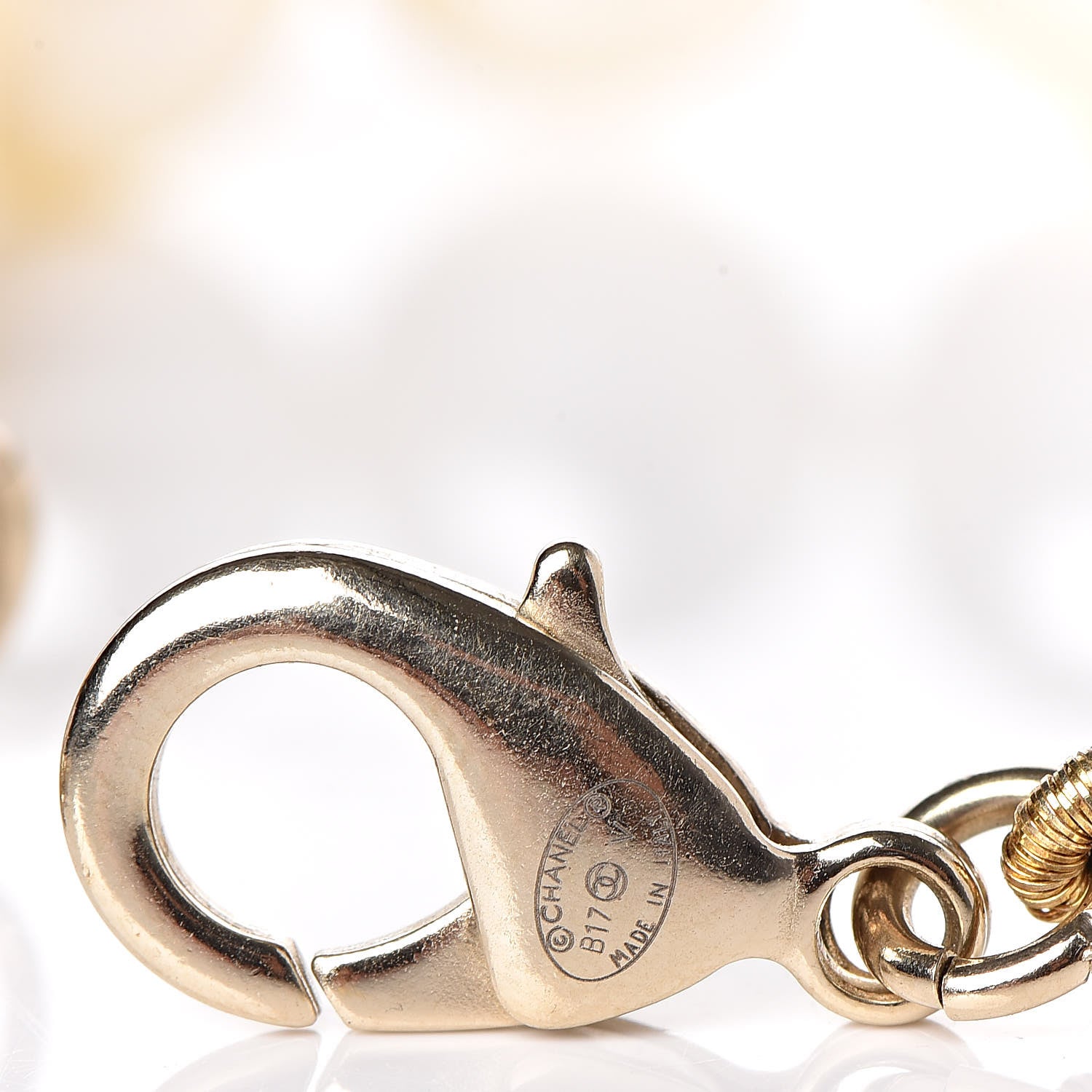 Chanel Pearl Crystal CC Bracelet Gold 4 of 4
