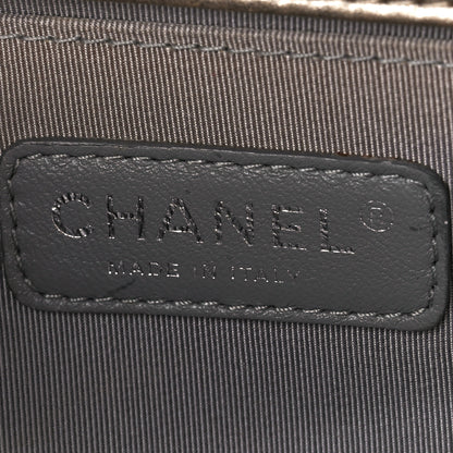 Chanel Metallic Calfskin Quilted Medium Boy Flap Khaki 6 of 10