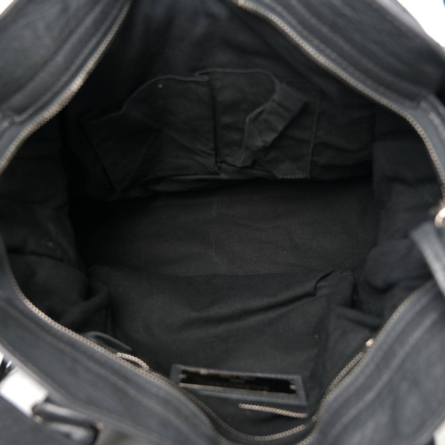 Agneau Classic Silver Hardware City Gris Fossile