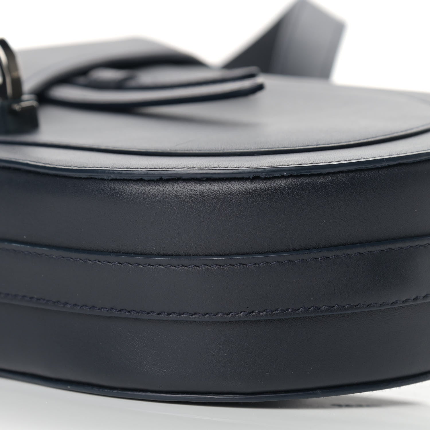 Christian Dior Calfskin Crossbody Saddle Bag Navy Blue 7 of 10