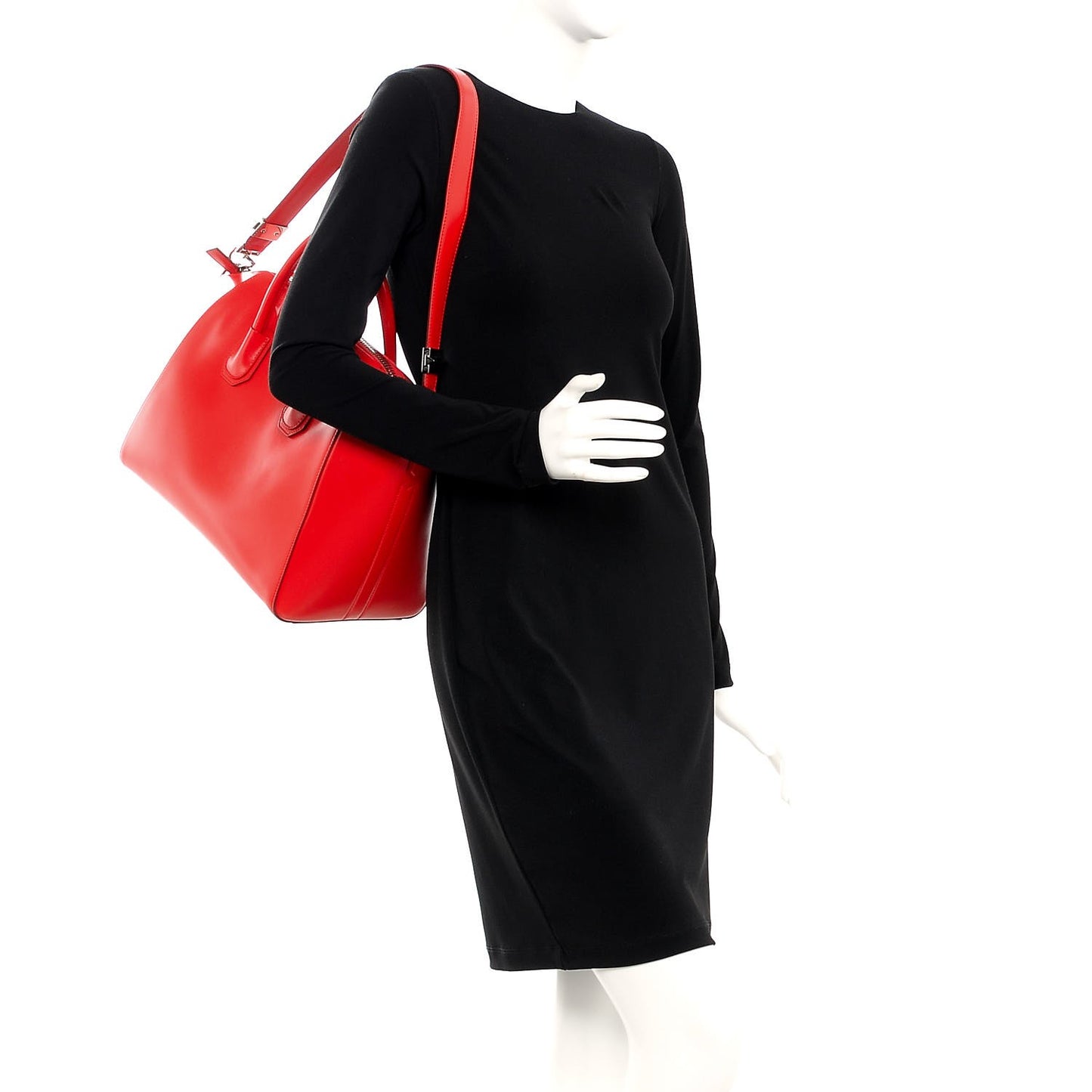 Shiny Lord Calfskin Medium Antigona Medium Red