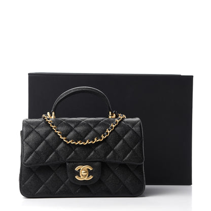 Chanel Caviar Quilted Mini Top Handle Rectangular Flap Black 11 of 11