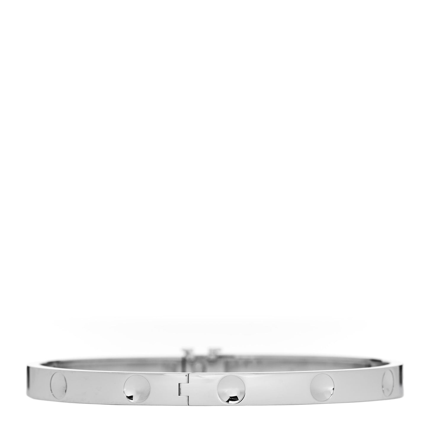 18K White Gold Medium Empreinte Bangle Bracelet 17