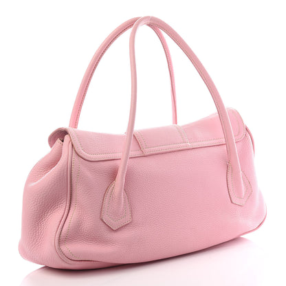 Celine Pebbled Calfskin Shoulder Bag Pink 2 of 12