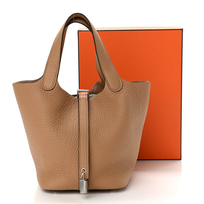 Hermes Taurillon Clemence Picotin Lock 18 PM Chai 10 of 10