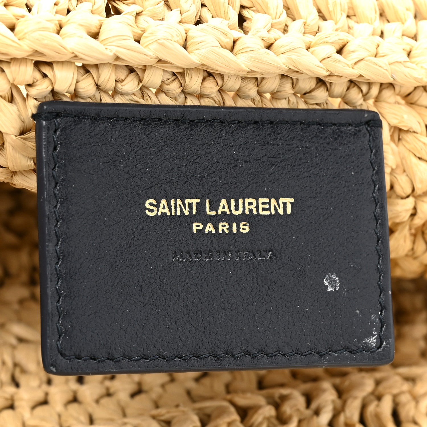 Saint Laurent Raffia Rive Gauche Tote Natural 6 of 14