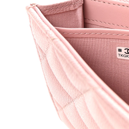 Chanel Caviar Quilted Large Gusset Flap Wallet Light Pink 8 of 9