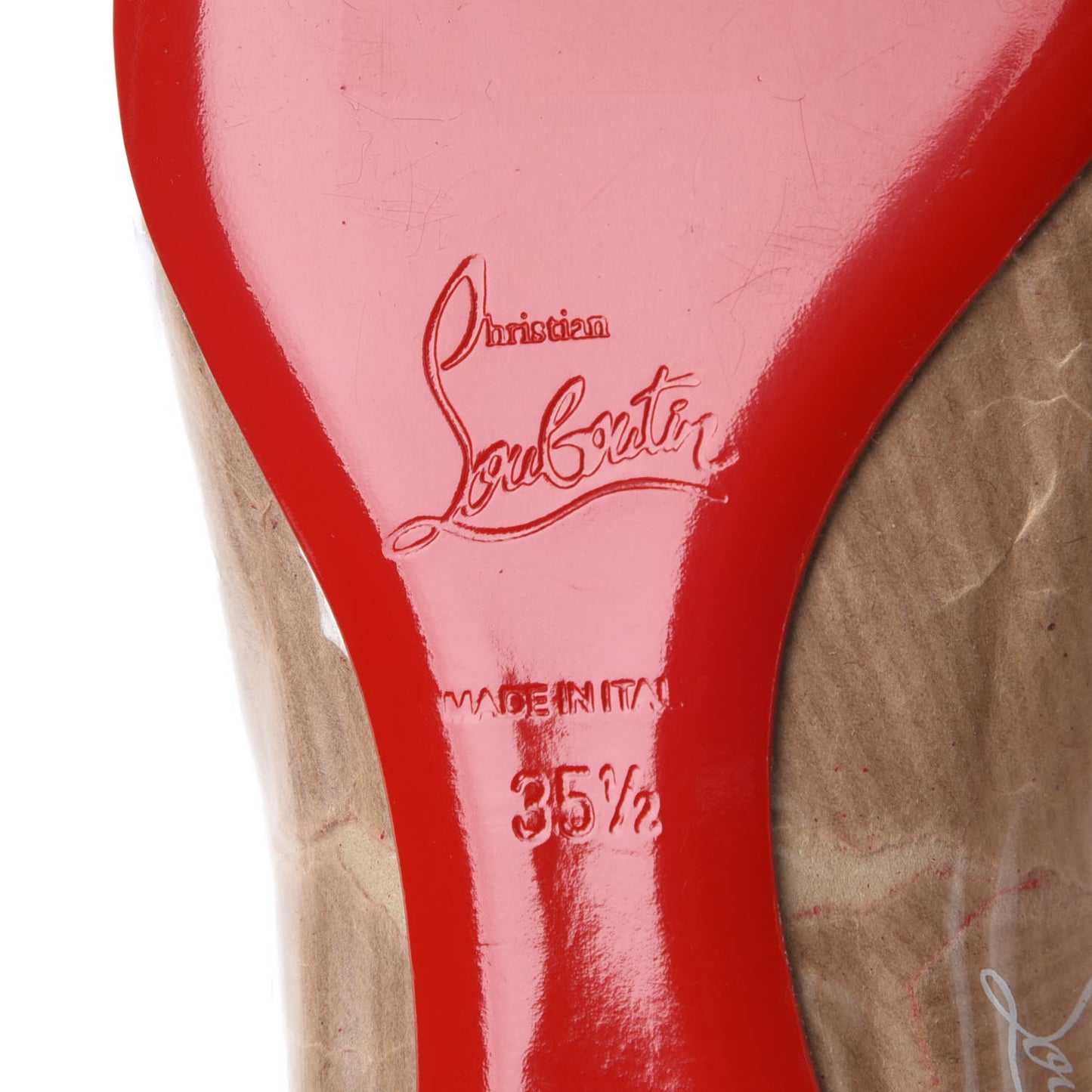 Loubi Kraft PVC Ballalla Flats 35.5 Kraft