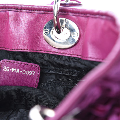 Christian Dior Velvet Woven Small Lady Dior Purple 10 of 12