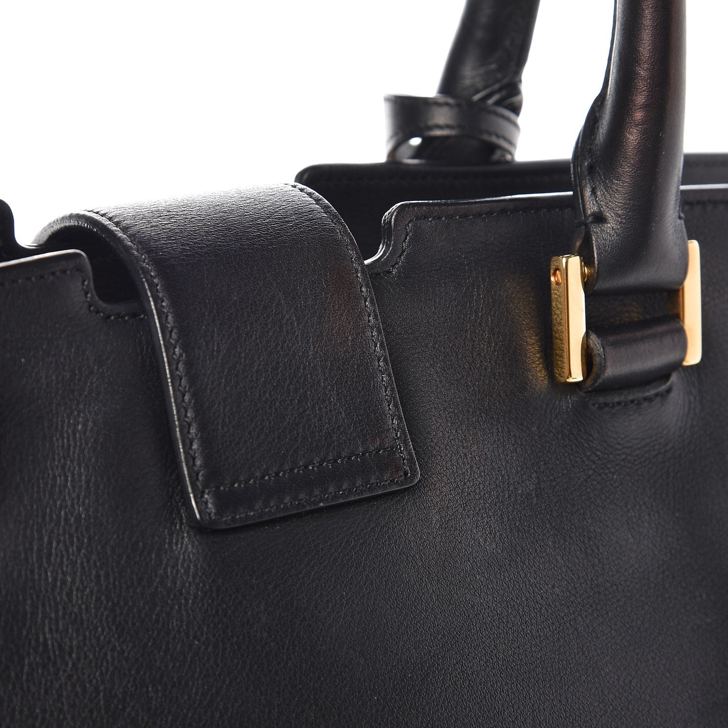 Saint Laurent Smooth Calfskin Medium Monogram Cabas Black 18 of 23