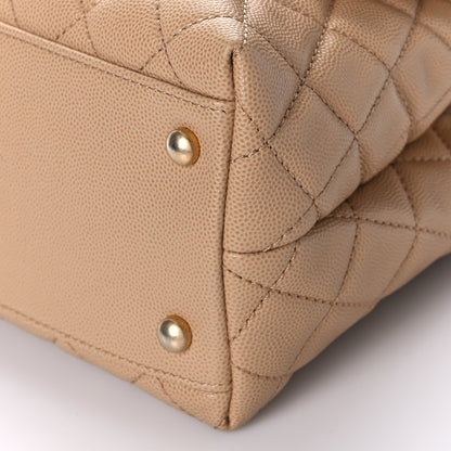 Chanel Caviar Lizard Embossed Quilted Small Coco Handle Flap Beige 9 of 10