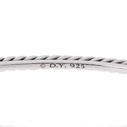 David Yurman Sterling Silver 4mm Cable Classics Bangle Bracelet 3 of 4