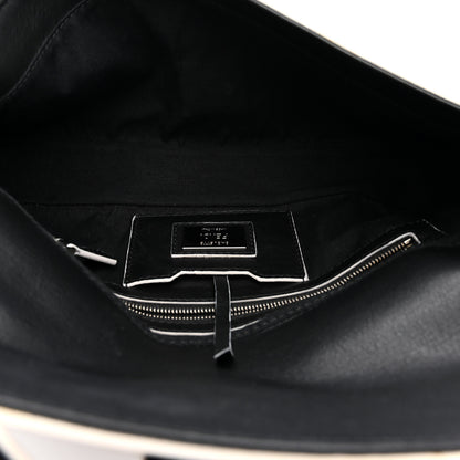 Fendi Vitello Dolce Elite Monster Eyes Bi-Color Baguette Black Yellow 11 of 21