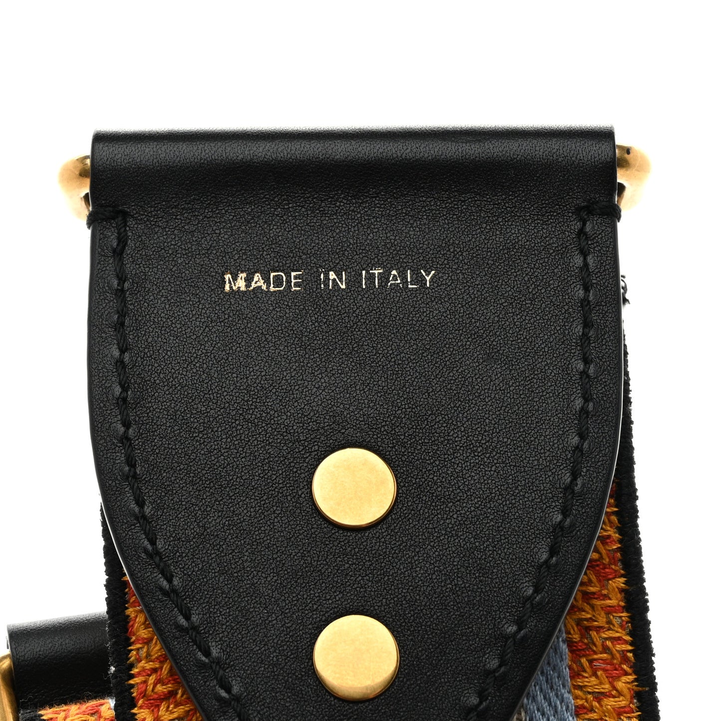 Canvas Embroidered Shoulder Strap Orange Multicolor