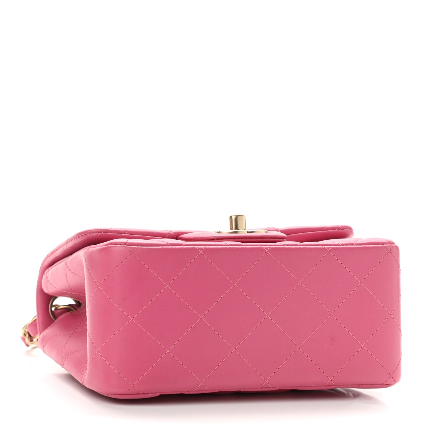 Lambskin Quilted Mini Square Flap Pink