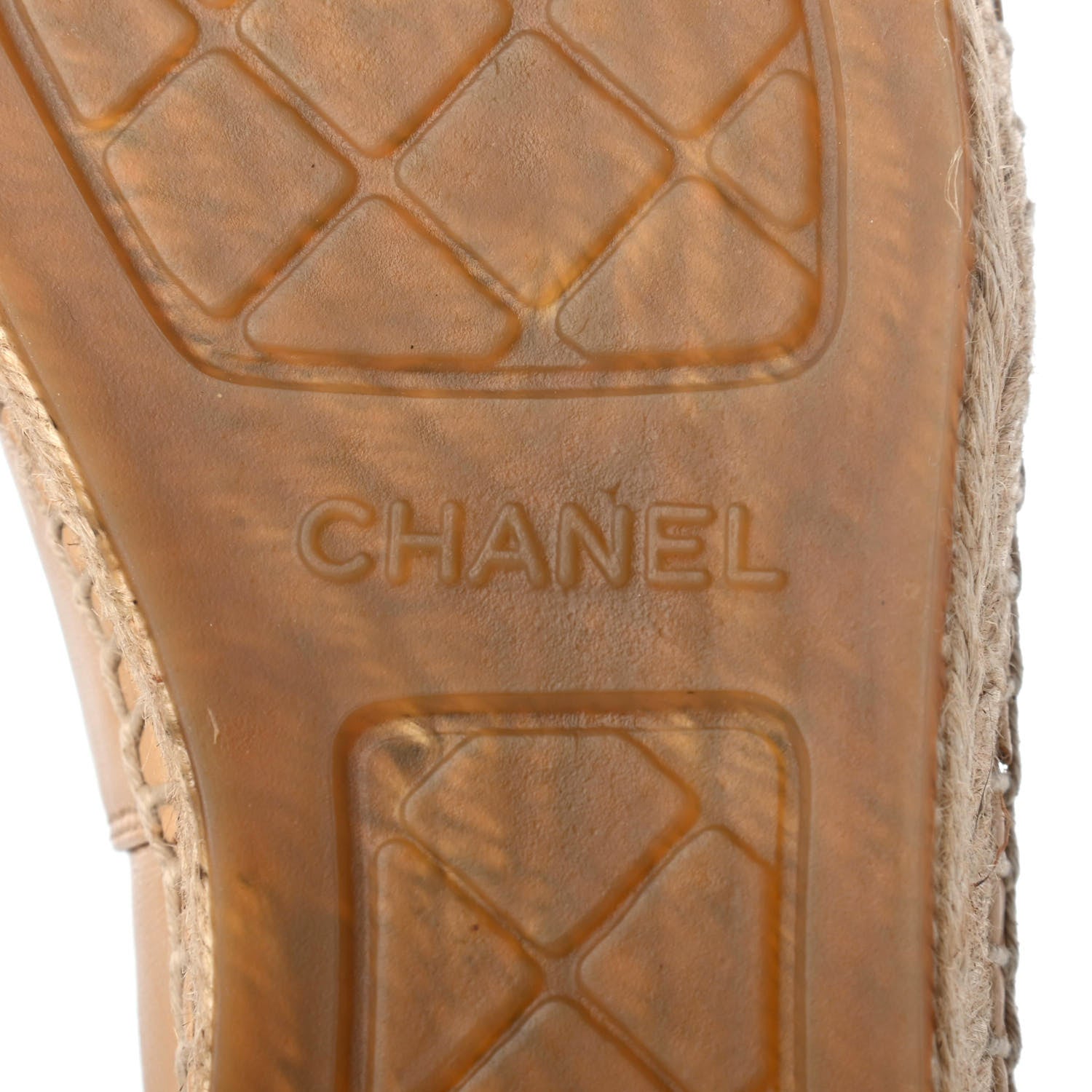 Chanel Lambskin CC Espadrilles 38 Beige Black 7 of 10