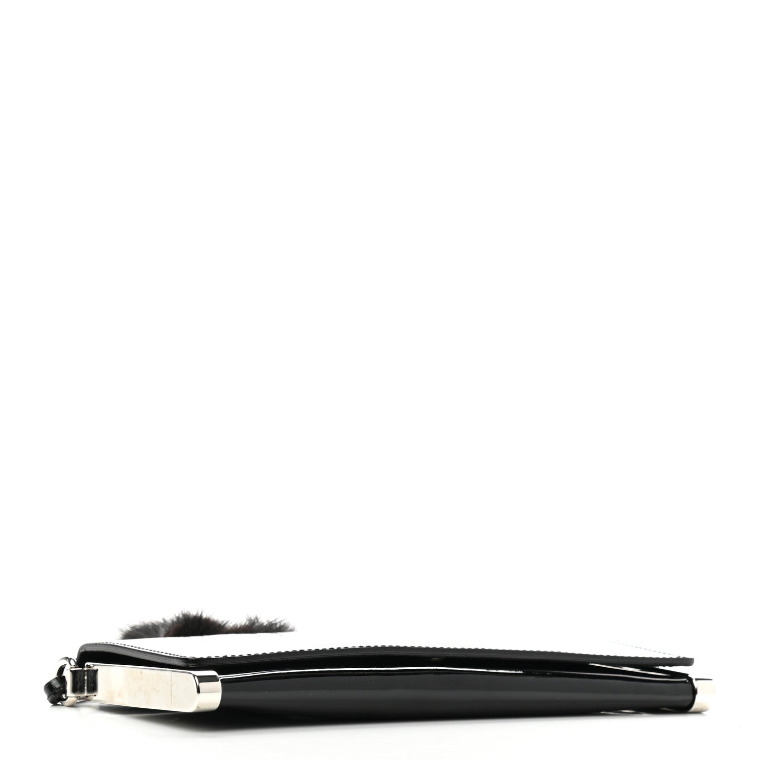 Gucci Patent Mink Crystal Tassel Clutch Black 4 of 7