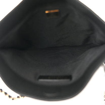 Chanel Calfskin Quilted Fringe Small Shopping Bag Black 5 of 10