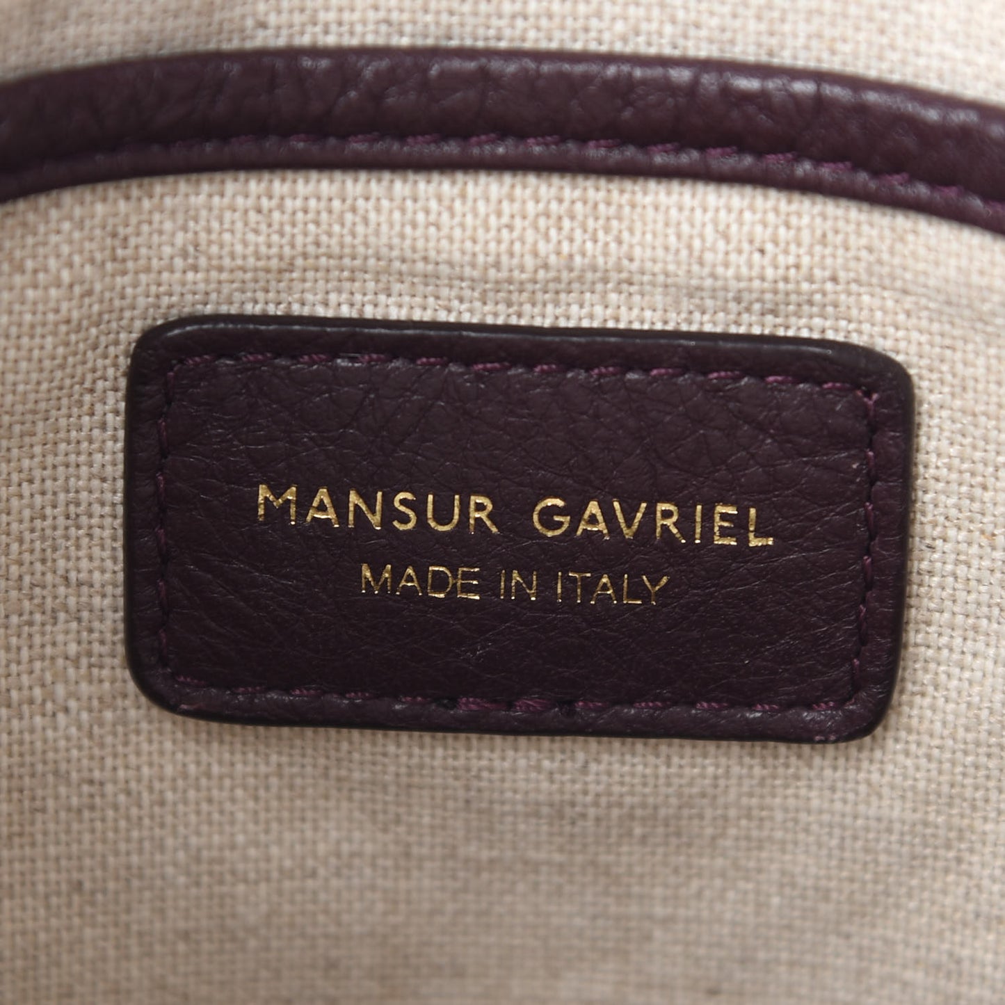 Pebbled Calfskin Zip Bucket Bag Eggplant